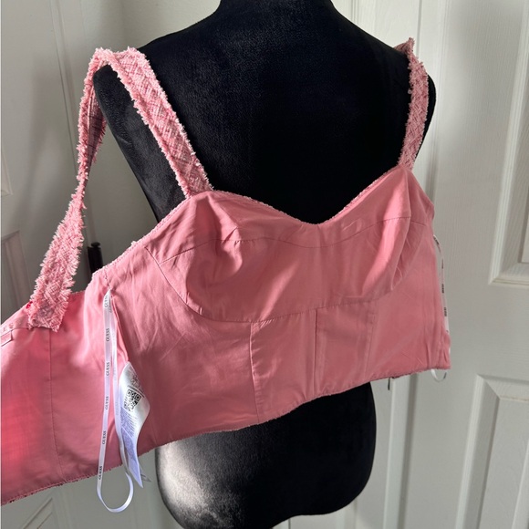 Guess NWOT Women's Sleeveless Emily Crop Top Vintage Blush Pink Small - Picture 9 of 11